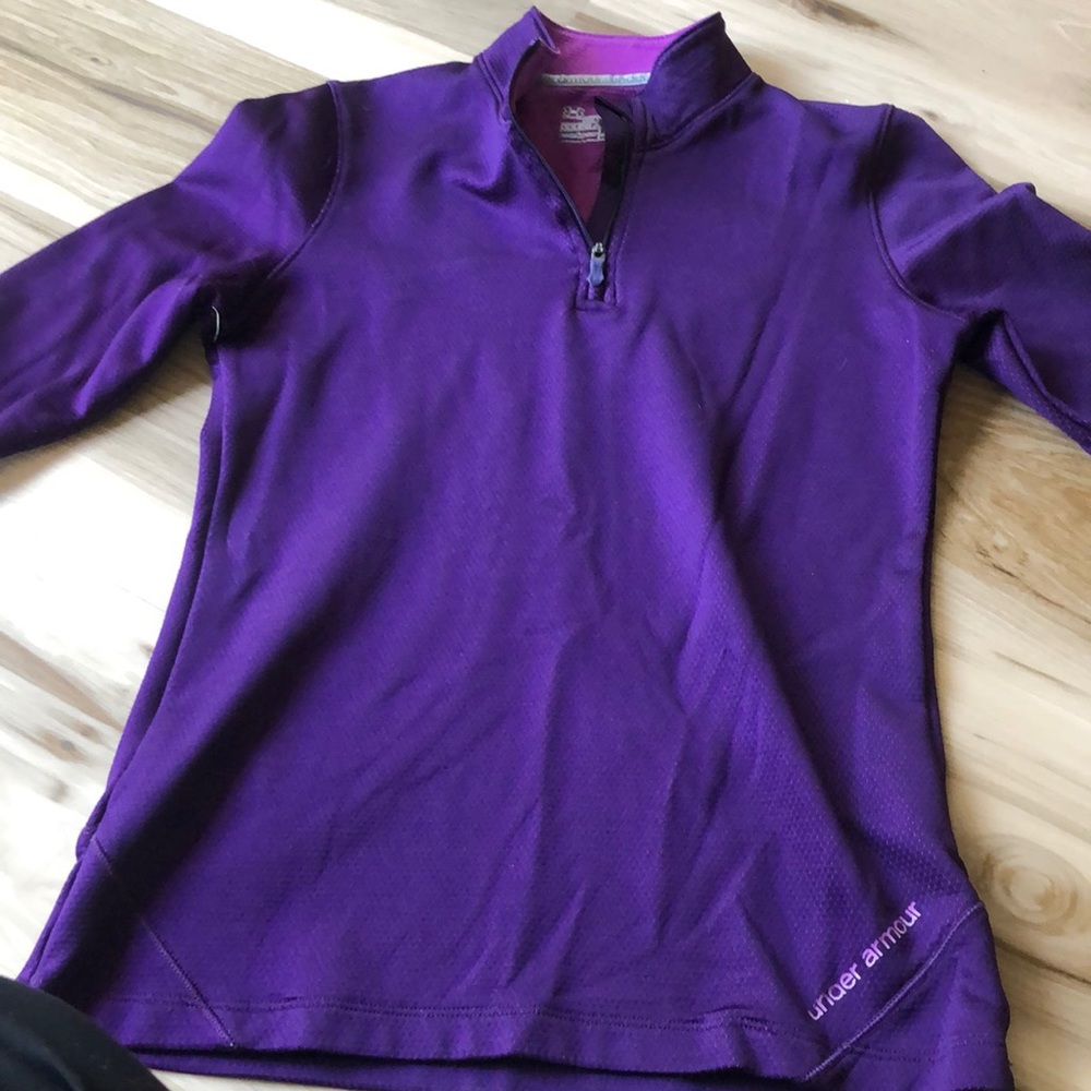 Purple under armour pullover.  Fitted cold gear